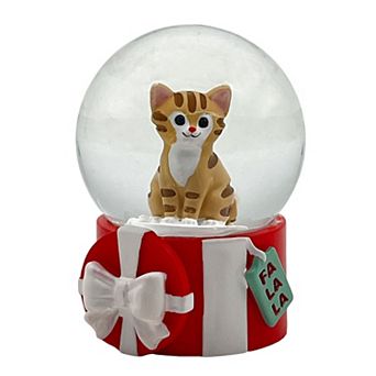 St. Nicholas Square® Falala Cat Holiday Snow Globe Table Decor