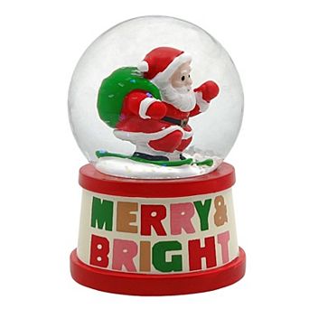 St. Nicholas Square® Merry & Bright Santa Mini Snow Globe Table Decor