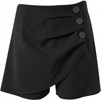 Womens High Waist Versatile Ruched Bodycon Skort Slimming Athletic Sports Outdoor Shorts