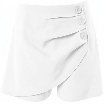 Womens High Waist Versatile Ruched Bodycon Skort Slimming Athletic Sports Outdoor Shorts