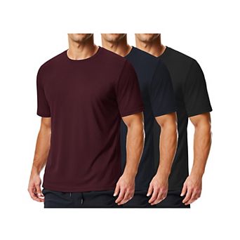 COOFANDY 3 Pack Men' Workout Shirts Quick Dry Moisture Wicking Athletic T-Shirts Casual Crew Neck