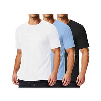 COOFANDY 3 Pack Men' Workout Shirts Quick Dry Moisture Wicking Athletic T-Shirts Casual Crew Neck
