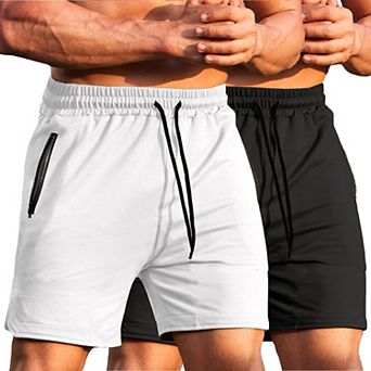 COOFANDY Men' 2 Pack Running Athletic Shorts 7 Inch Gym Workout Shorts Basketball Shorts with