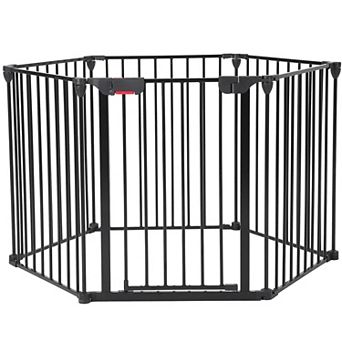 Dog Playpen Outdoor, 29" High Metal Dog Fence with Gate, Pet Fence, Portable Dog Fence