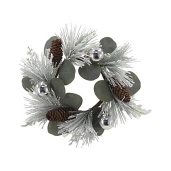 St. Nicholas Square® Mini Artificial Pinecone & Greenery Wreath