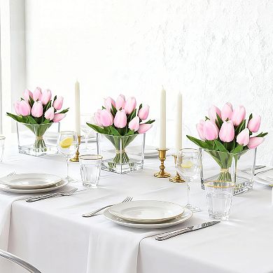 12 Real Touch Tulip Stems for Centerpiece