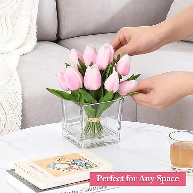 12 Real Touch Tulip Stems for Centerpiece