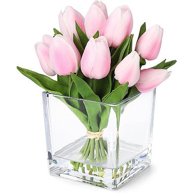 12 Real Touch Tulip Stems for Centerpiece