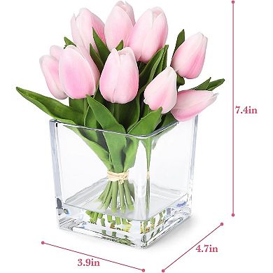 12 Real Touch Tulip Stems for Centerpiece
