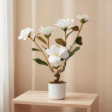 2-Pack 24" White Faux Orchids Real Touch