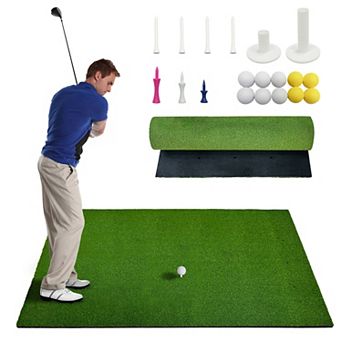 Golf Hitting Mat, 31 mm Golf Mats for Practice Turf Driving Range Mats Works with Golf Simulators