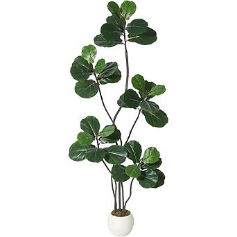 6FT Fiddle Leaf Fig Tree with Cement Planter