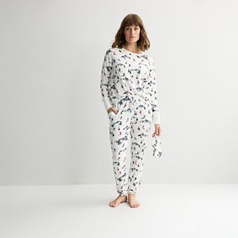 Women's Sonoma Goods For Life® Cozy Knit Pajama Top & Pajama Bottoms Set