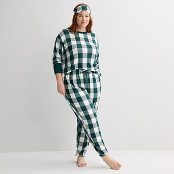 Plus Size Sonoma Goods For Life® Cozy Knit Pajama Top & Pajama Bottoms Set