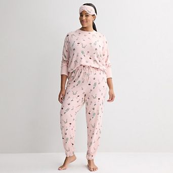 Plus Size Sonoma Goods For Life® Cozy Knit Pajama Top & Pajama Bottoms Set