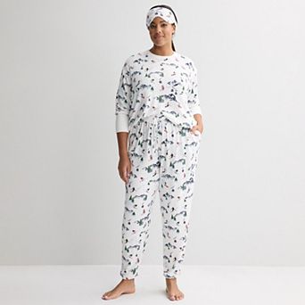 Plus Size Sonoma Goods For Life® Cozy Knit Pajama Top & Pajama Bottoms Set