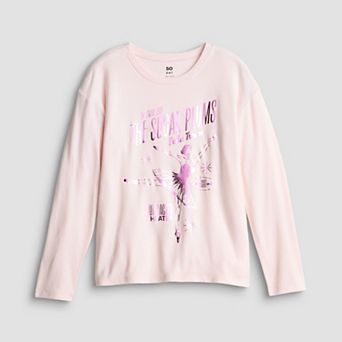 Girls 6-20 SO® Long Sleeve Cozy Graphic Tee in Regular & Plus Size