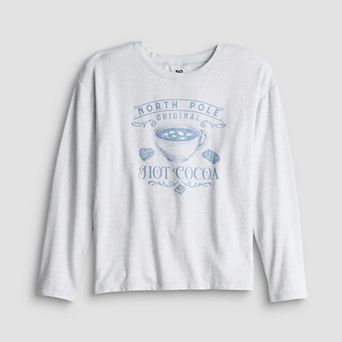 Girls 6-20 SO® Long Sleeve Cozy Graphic Tee in Regular & Plus Size