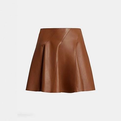 Women's A Line Leather Mini Skirt Retro Chic Versatile Styling Party Club Skirts