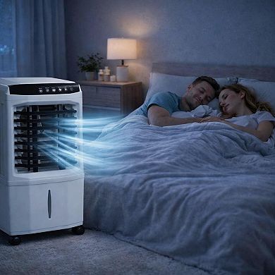 ANIXOL Evaporative Air Cooler Fan with Remote Control and Timer