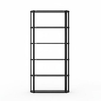 71" Tall 6 tier Bookshelf Metal Frame Freestanding for Home Office Sturdy Storage Organizer