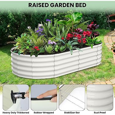 Raised Garden Bed Galvanized Raised Bed Garden Boxes Outdoor Open Ended Base Galvanized