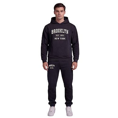 Men’s Brooklyn Designer Pullover Hoodie & Jogger Sweatsuit Premium Streetwear Set