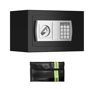 0.43 Cu Ft Small Fireproof Safe with Fireproof Bag,Dual Lock Security Safe Box for Home Office