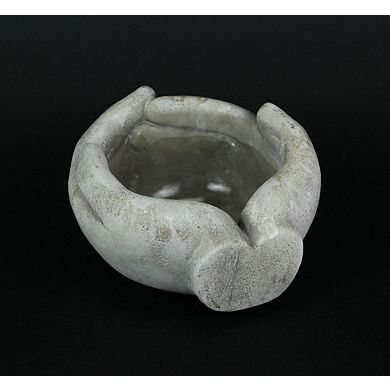 7 Inch Helping Hands Indoor/Outdoor Concrete Plant Pot Planter