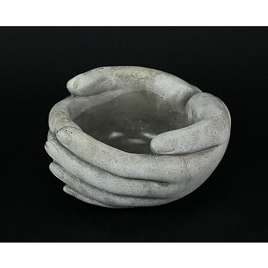 7 Inch Helping Hands Indoor/Outdoor Concrete Plant Pot Planter