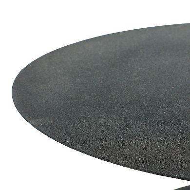 Hello Honey Modern Textured Round Metal Side Table