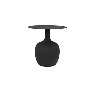 Hello Honey Modern Textured Round Metal Side Table