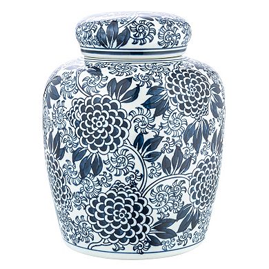Hello Honey Decorative Floral Ceramic Ginger Jar with Lid