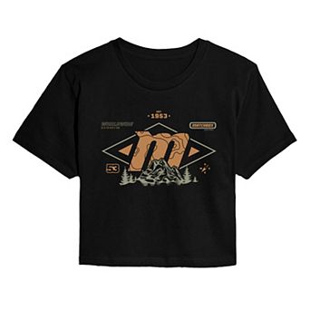 Juniors' Matchbox Mountain Cropped Tee