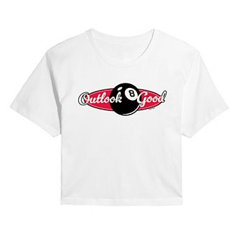 Juniors' Magic 8 Ball Graphic Cropped Tee