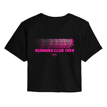 Juniors' Barbie Running Club 1959 Cropped Tee