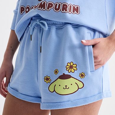 Juniors' Pompompurin Roll Cuff Shorts