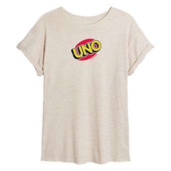 Juniors' UNO Logo Oversized Tee