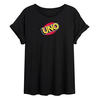 Juniors' UNO Logo Oversized Tee