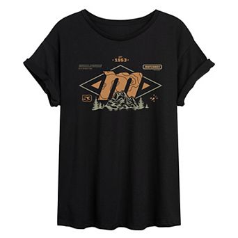 Juniors' Matchbox Est. 1953 Mountain Oversized Tee