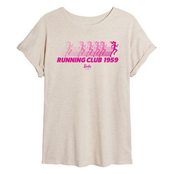 Juniors' Barbie Running Club 1959 Oversized Tee