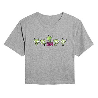Juniors' Invader Zim Gir Dancing Cropped Tee