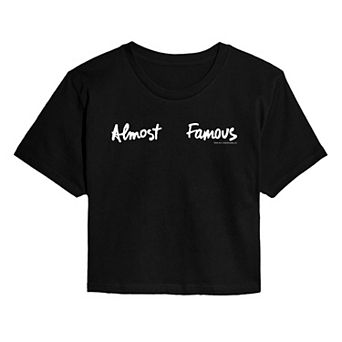 Juniors' Almost Famous Logo Cropped Tee