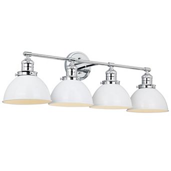 Design House Savannah Farmhouse 4-Light Indoor Bathroom Vanity Light Dimmable Metal Shade