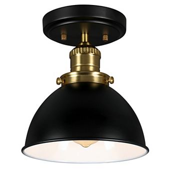 Design House Savannah Farmhouse Dimmable Semi-Flush Mount Ceiling Light Fixture