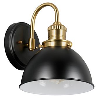 Design House Dimmable Farmhouse Wall Light with White Metal Shade