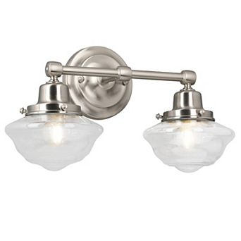 Design House Modern Industrial Farmhouse 2-Light Wall Mount Bathroom Vanity Light