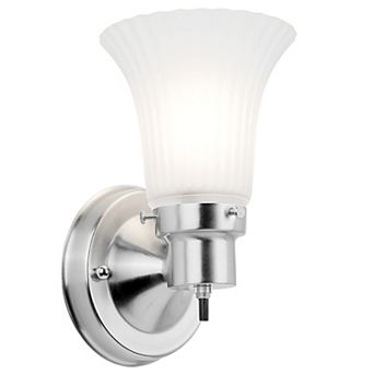Design House Traditional Dimmable Wall Sconce with Frosted Flute Glass