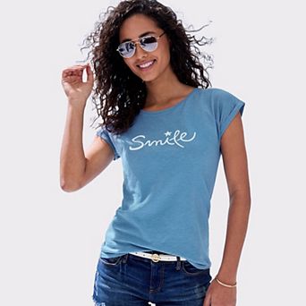 Lascana Women's Graphic Short Sleeve Top
