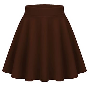 Zeagoo Women's High Waist Pleated Mini Skirt Stretchy Flared Skirt for Casual Daily Wear